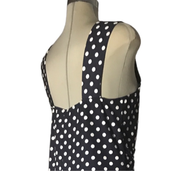 START VIXEN Design Dark Blue and White Polka Dot Dress Size 2X - Picture 10 of 15